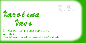 karolina vass business card